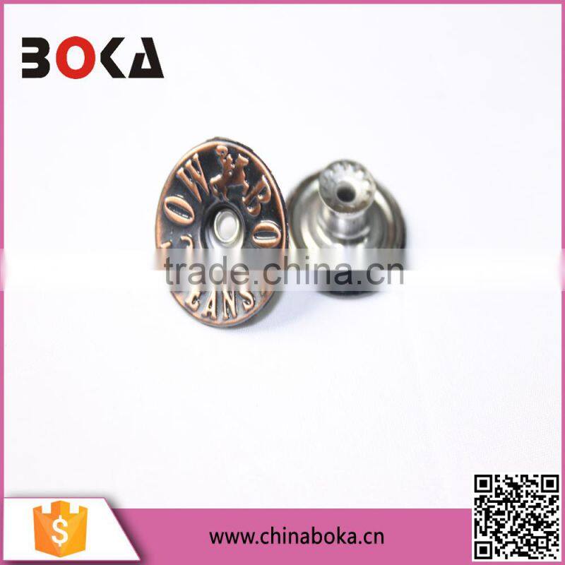 2015 yiwu wholesale jean button decorative metal buttons for jeans