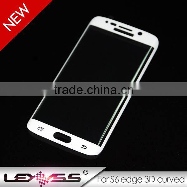 New Arrival cell phone fingerprint proof 99% transparency 3D 9H anti scratch tempered glass for galaxy S6 plus