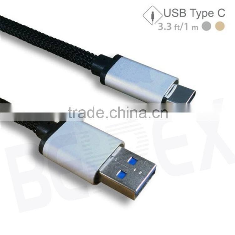 Nylon Moblie USB 3.0 Type C Transfer Data Cable for Mackbook