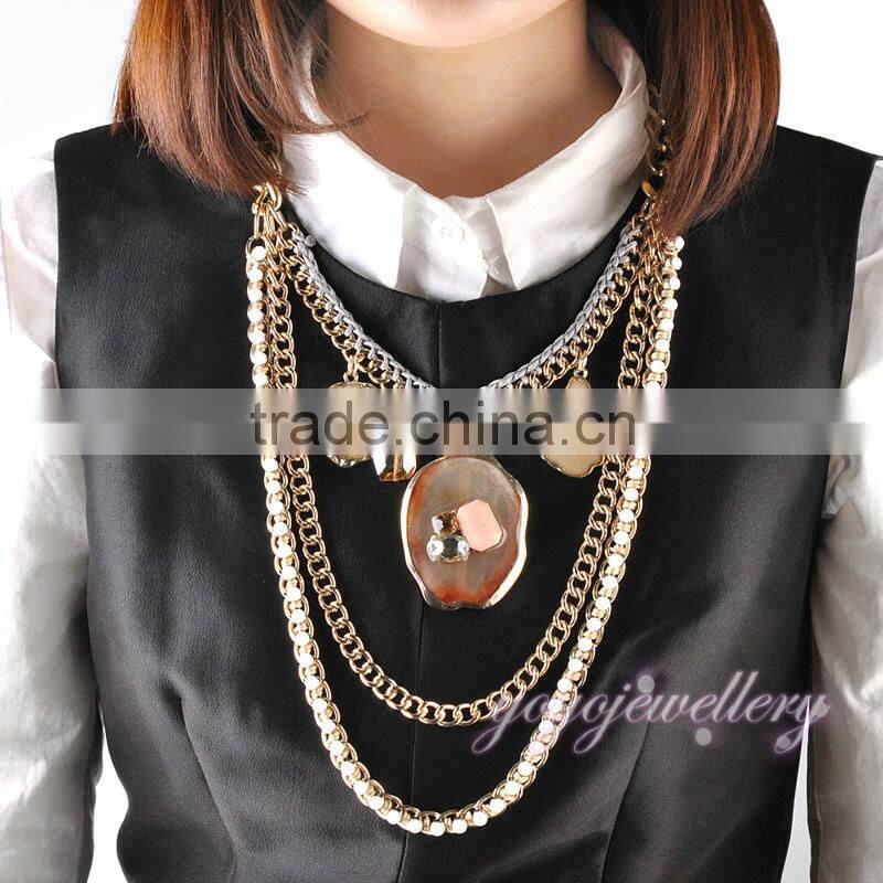 Wholesale crystal jewellery latest design beads necklace
