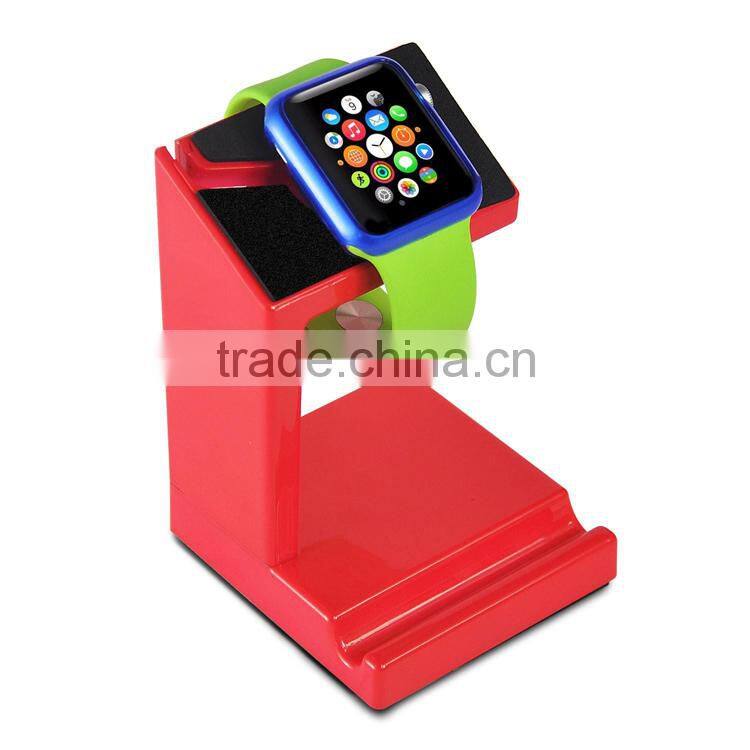 Colorful 2 in 1 plastic Charging Dock for apple watch