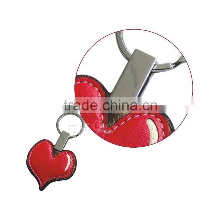 Creative leather metal cartoon key ring for key decoration