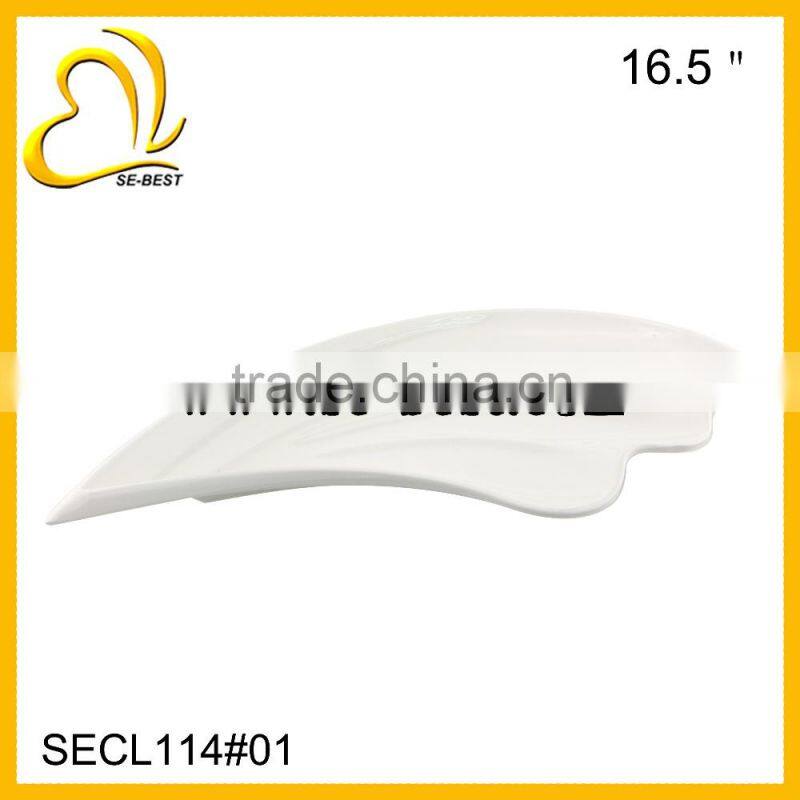 Solid white melamine sushi plate, dessert plate, hotel tableware