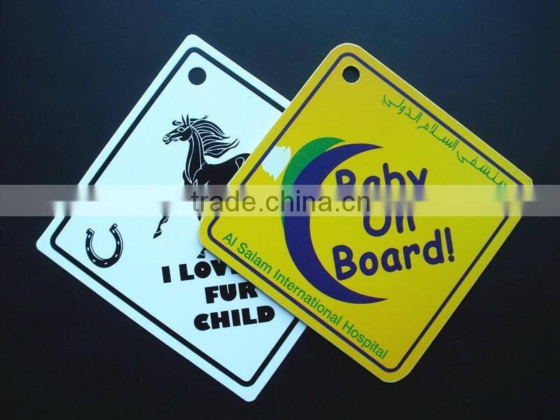 PP Corrugated Plastic sign board design, baby on board sign