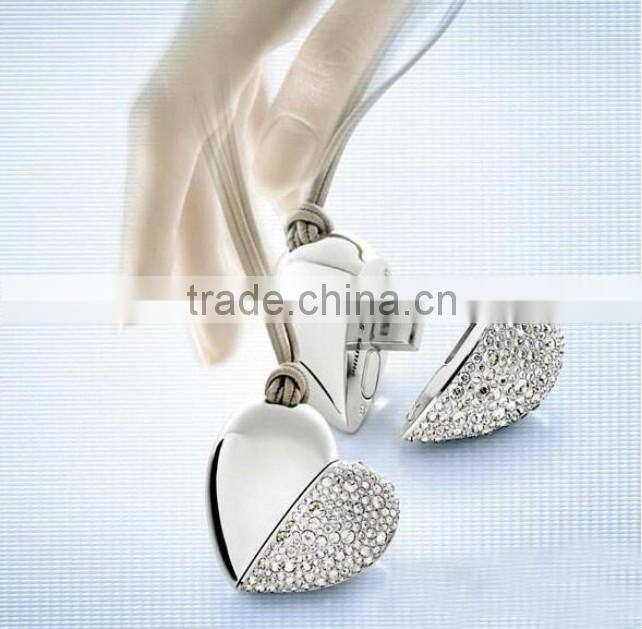Heart shape U-disk metal flash disk for promotion