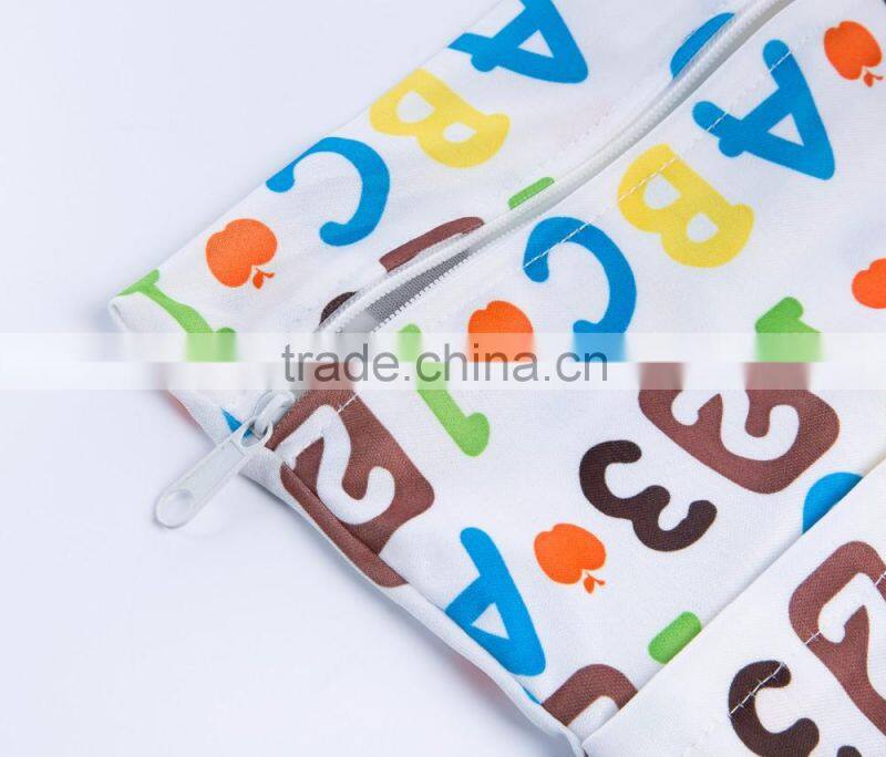 Polyester baby Pocket Diaper Bags/ Wet bags With Thick Handle