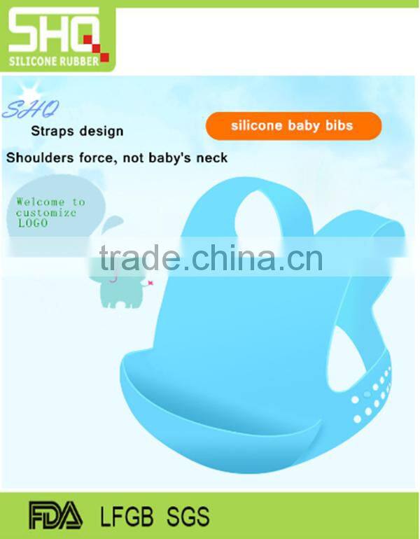 Customer design funny soft cute waterproof shq silicone baby bib