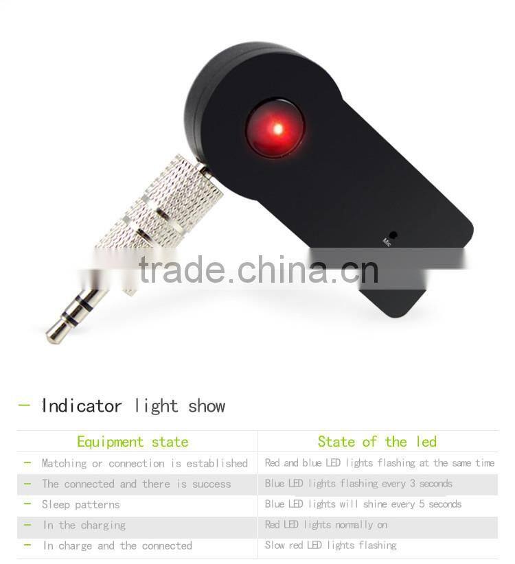 Wireless Audio Bluetooth Music Receiver for Cell phone and computer,3.5mm Audio Cable Bluetooth Music Receiver