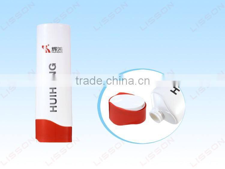90ml to 200ml Oval PE Tube with Push-botton Double-color Cap for Hair Care Products