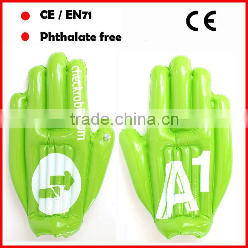 Australia blue color PVC inflatable fun hand for promotional gifts