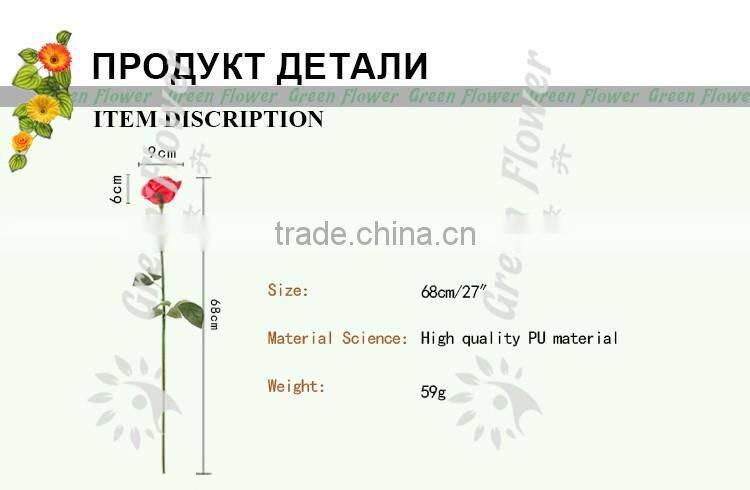2016 Wholesale 12 PCS 8 color Latex Artificial PU Flowers Rose Bouquet Wedding Bridal Decor Display christmas Real Touch Flower