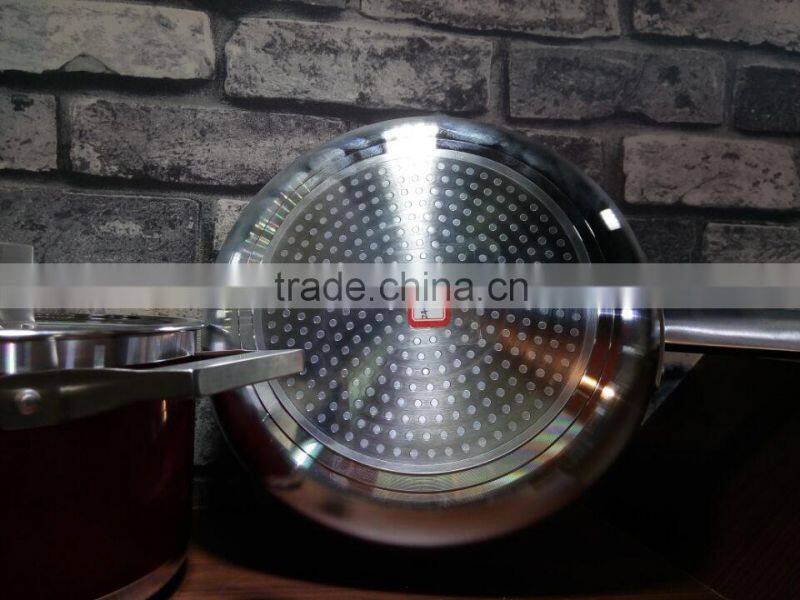 Red Aluminum Non-stick Saucepan Sauce Cooking Noodle Pasta Soup Pot with Glass Lid