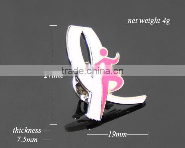 Japan High Quality Mammary Glands Cancer Prevention And Cure Public Welfare Pink Ribbon Metal Souvenir Pin Badge