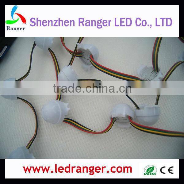 WS2801 3 LEDs Pixel glass cloche LED Pixel Module 0.72W with Clear or Milky Cover