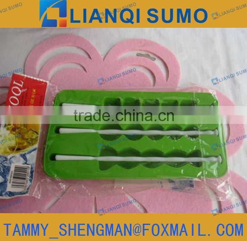 FDA Food Grade plastic Silicone ice lolly moulds with sticks ice cream maker