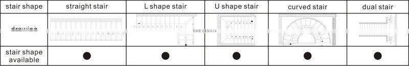 L-shaped carbon steel plate wood staircase
