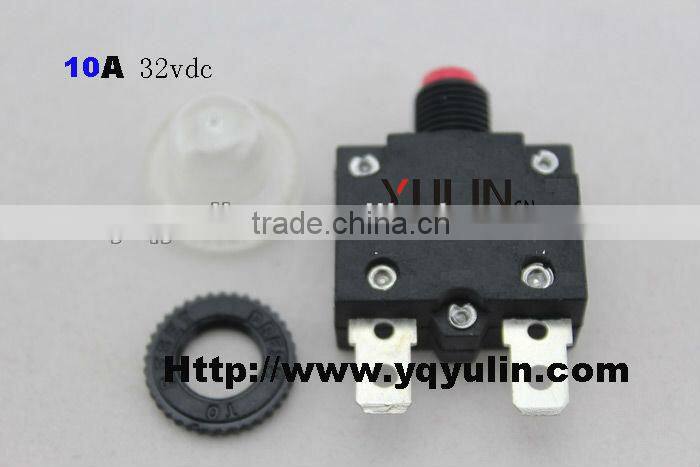 50pcs/lot red 10A Mini Size overload protector switch