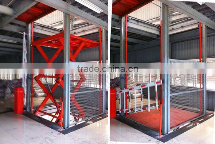 2000kg cheap sale stationary scissor lift home elevator/double scissor car lift