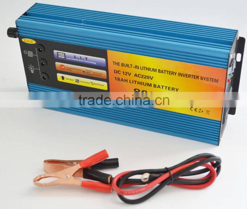 800w solar inverter with 18AH lithium battery