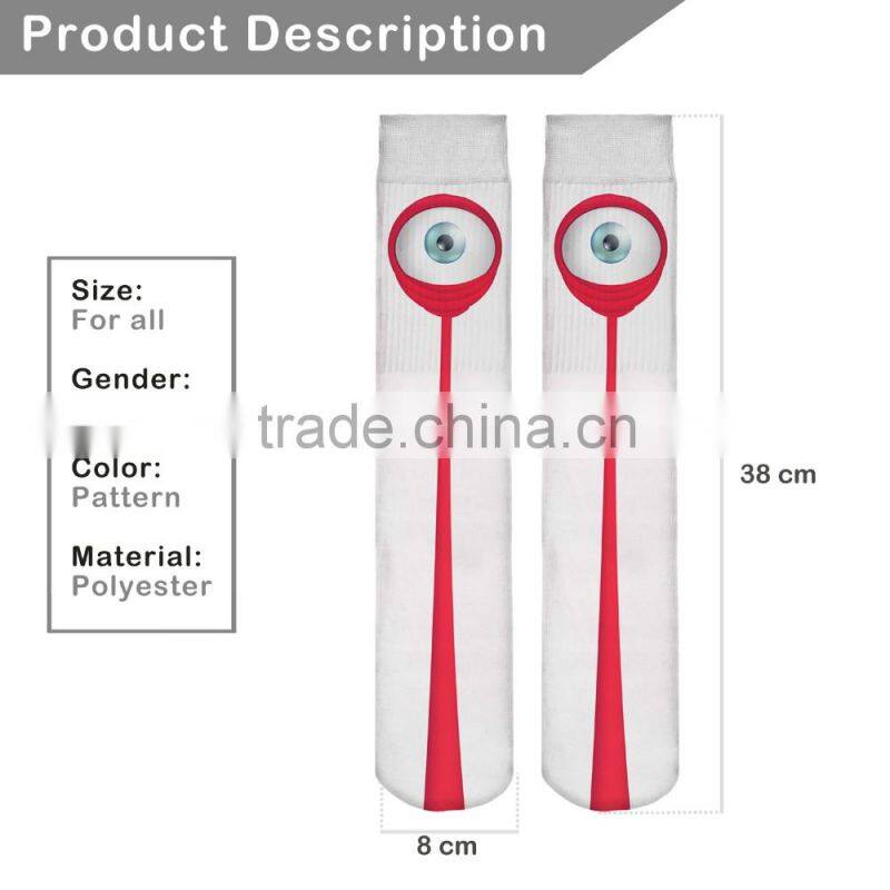 factory hot sale 3d digital full print colorful wholesale custom print socks