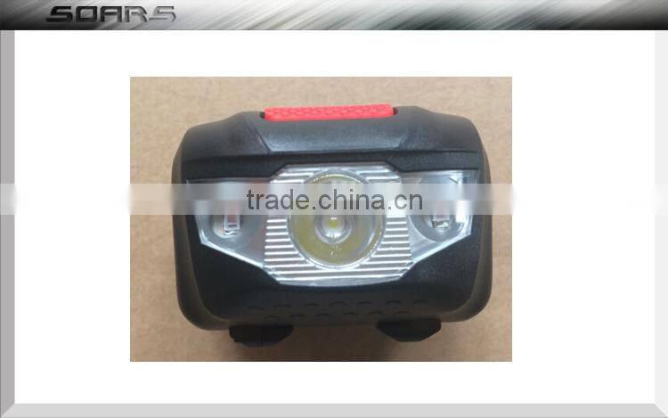1W LED+2 RED LED Headlamp