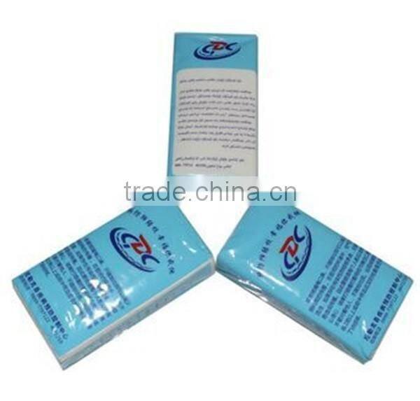 Pocket Facial Tissue Paper with logo printed Hankies Handkerchief