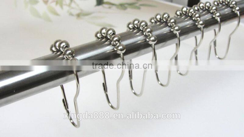 Shower curtain hooks with 5 roller balls/ high quality metal curtain hooks, shower curtain hooks