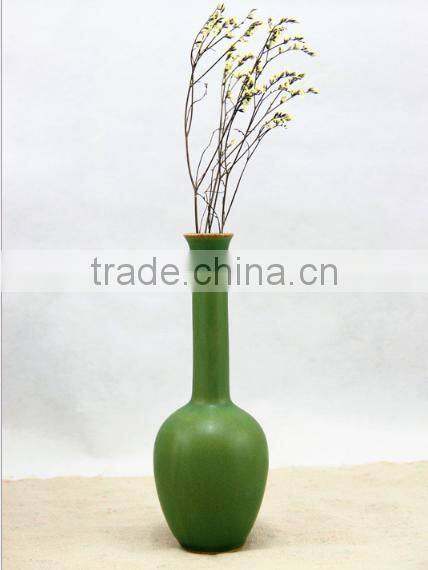 Handmade Antique Turquoise Ceramic Flower Vase HY0557