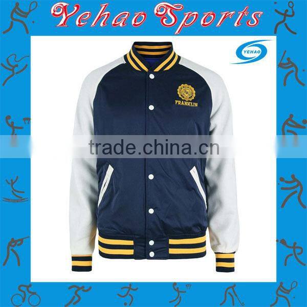 custom cotton embroidery logo college varsity jacket