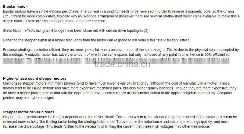 High Power 57mm Hybrid Stepper Motor/1.8 Degree Stepping Motor 57STH56-2804A