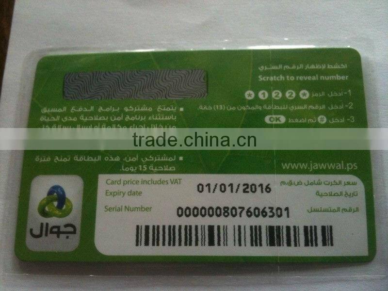 High quality paper prepaid calling card, prepaid scratchcard
