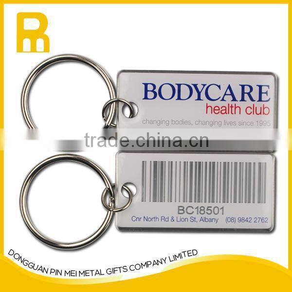 Hotel ID room number key chain with high quality metal printed customized logo