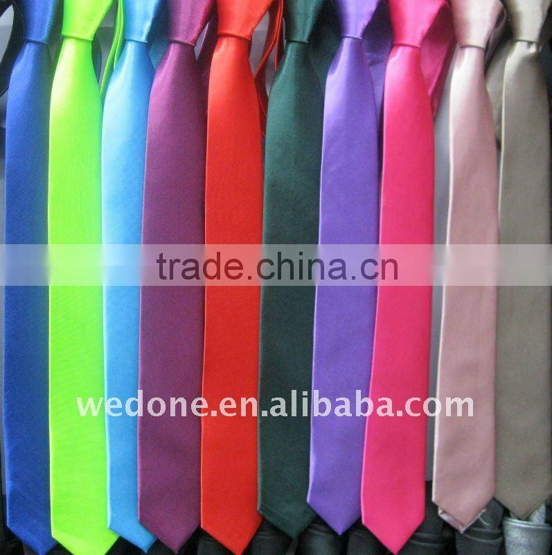 Popular unicolor tie colorful skinny tie