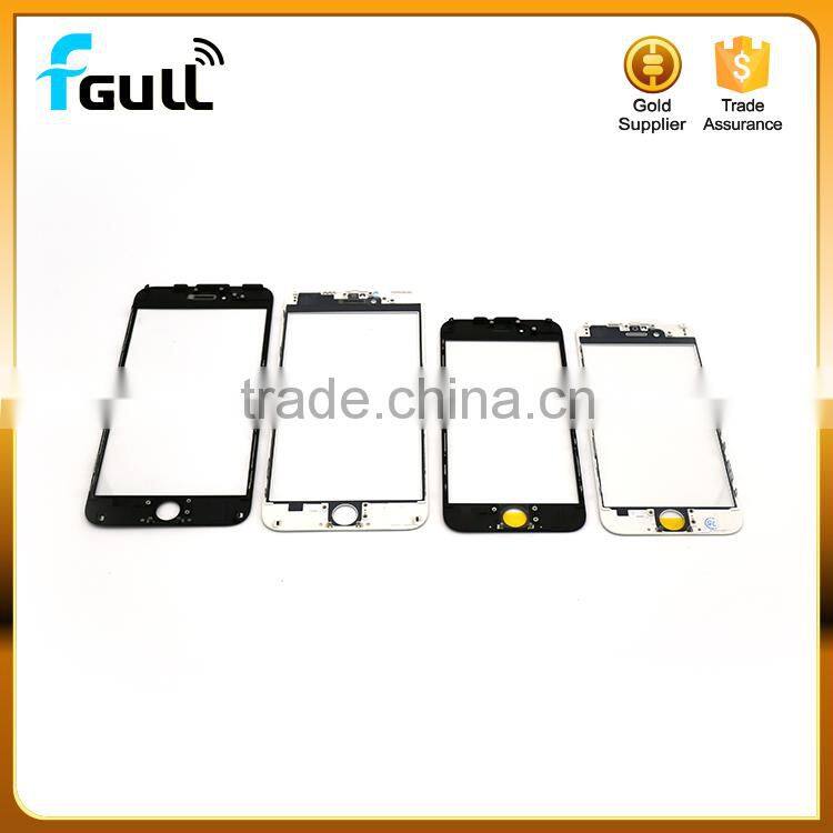 New mobile repair parts cold press glue glass with frame and oca assembly for iphone 6 6plus 6s 6splus