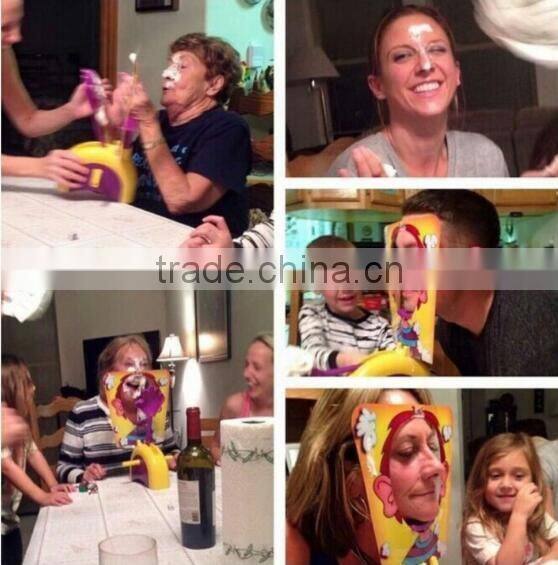 2016 New Rocket Games Pie Face Funny Exciting Plastic Game Toy Running Man Pie Face