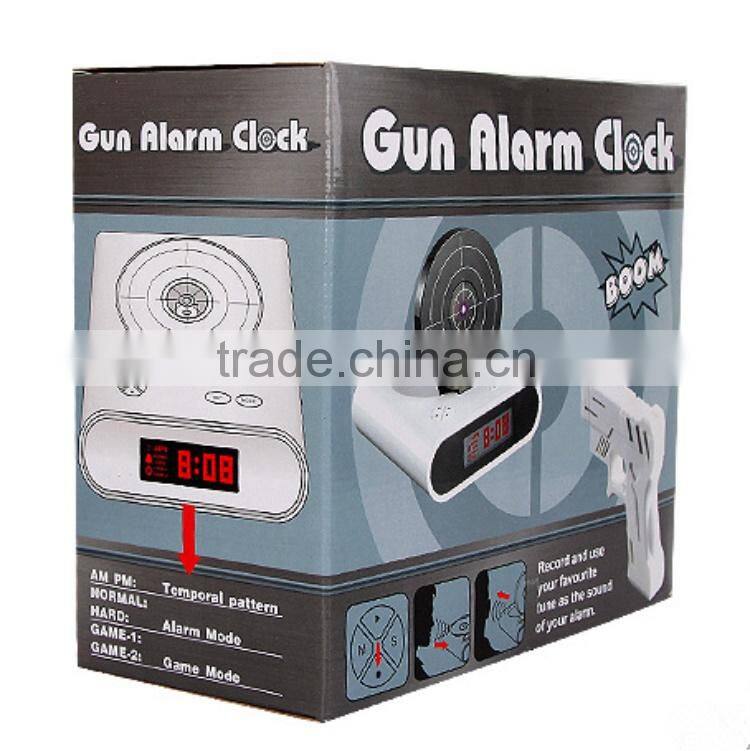 Hot-selling Decorative Shooting Target Gun Alarm Clock