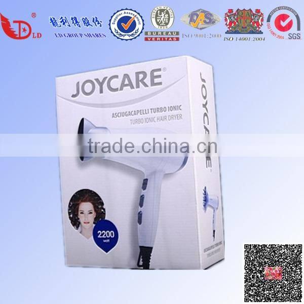 Electric hair drier packing paper box with offset printing