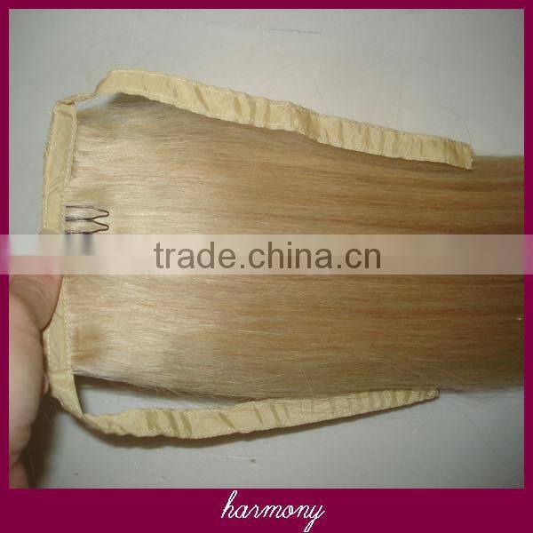 Hot Sale remy clip in pony tail with 22" in 100G, more color on stock