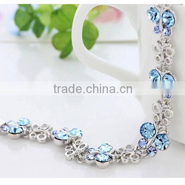 fashion thin chain 925 silver zircon bracelets pure silver bracelet