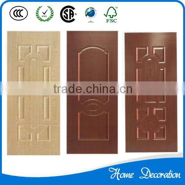 3.0mm decorative interior HDF melamine door skin /Natural Ash HDF veneer door skin/teak veneer HDF door skin