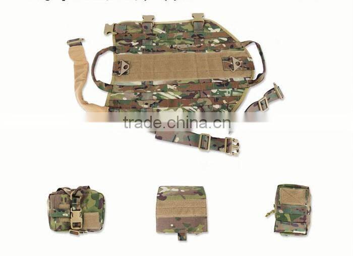 2016 professional molle design Army Dog vest comfortable wearing Dog vest with diferent sizes
