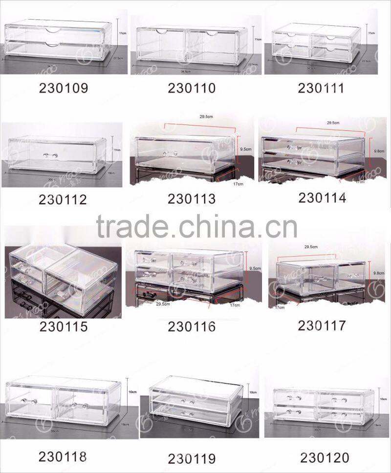 2016 Customized Oem Acrylic Organizer Cosmetics Display Acrylic Makeup Organizer