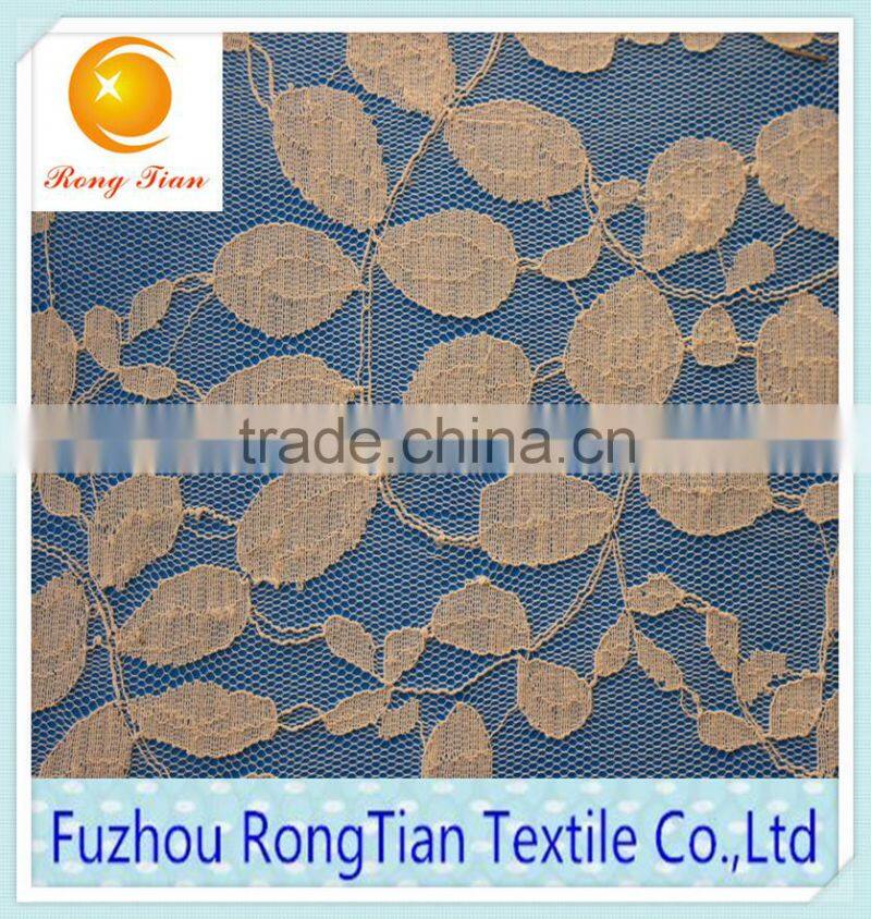 A new design leaves pattern cotton lace fabric for decorative
