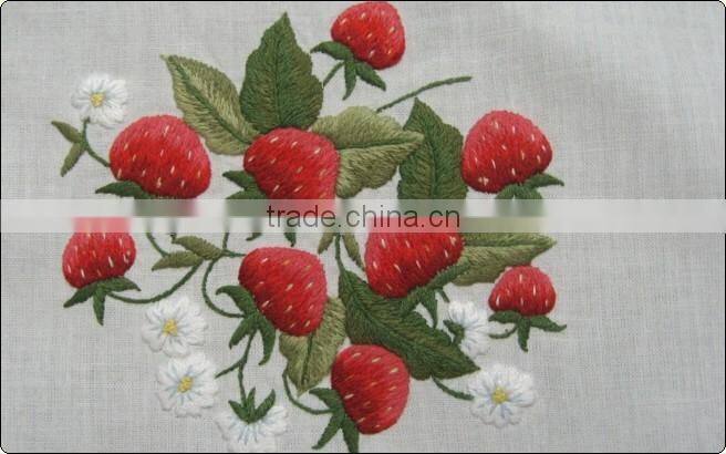 Hand hemstitched and embroidered table cloth No.23