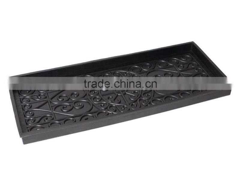 Home Rubber Boot Tray 34 inch Decorative Boot Tray Waterproof for Indoor or Outdoor Use dog cat food mat