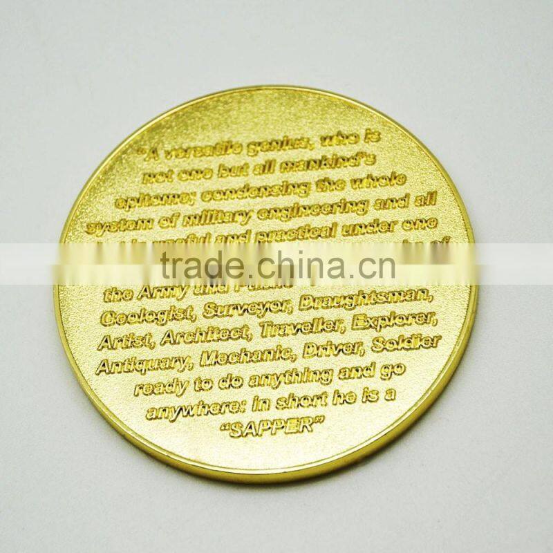 High quality custom gold souvenir coin