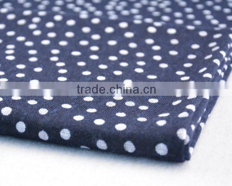 Jiufan textile 100% polyester printed t shirts fabric dot design
