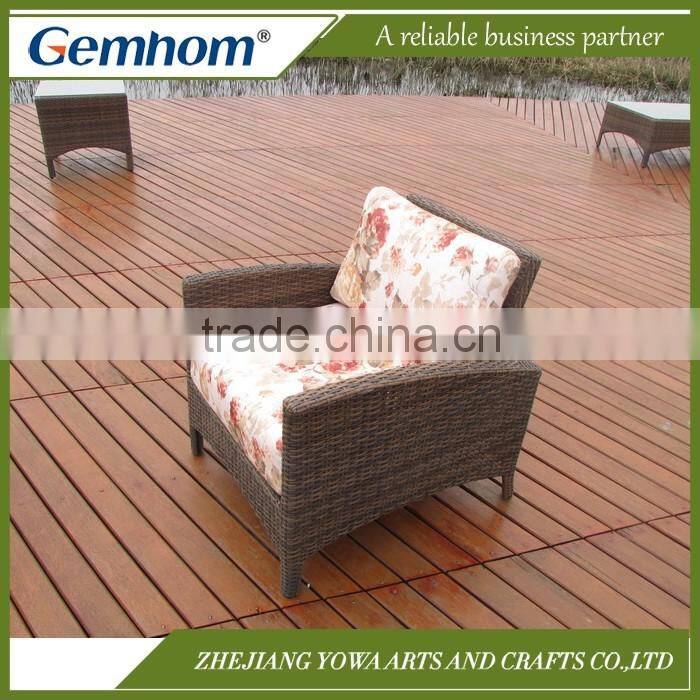 Waterproof rattan sofa set with cushion