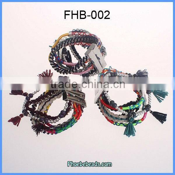 Wholesale Hot Sale Multilayer Brazilian Style Leather Magnetic Clasp Bracelets FHB-004B