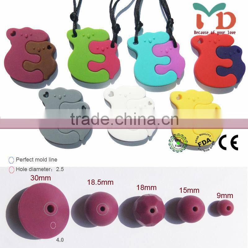 Eco-friendly BPA Free Silicone Jewelry Silicone Beads for Necklace